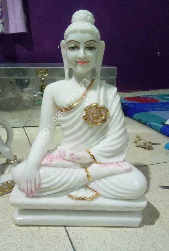 MAKRANA MARBLE 18 INCH BUDDHA